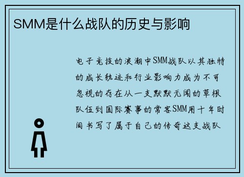 SMM是什么战队的历史与影响